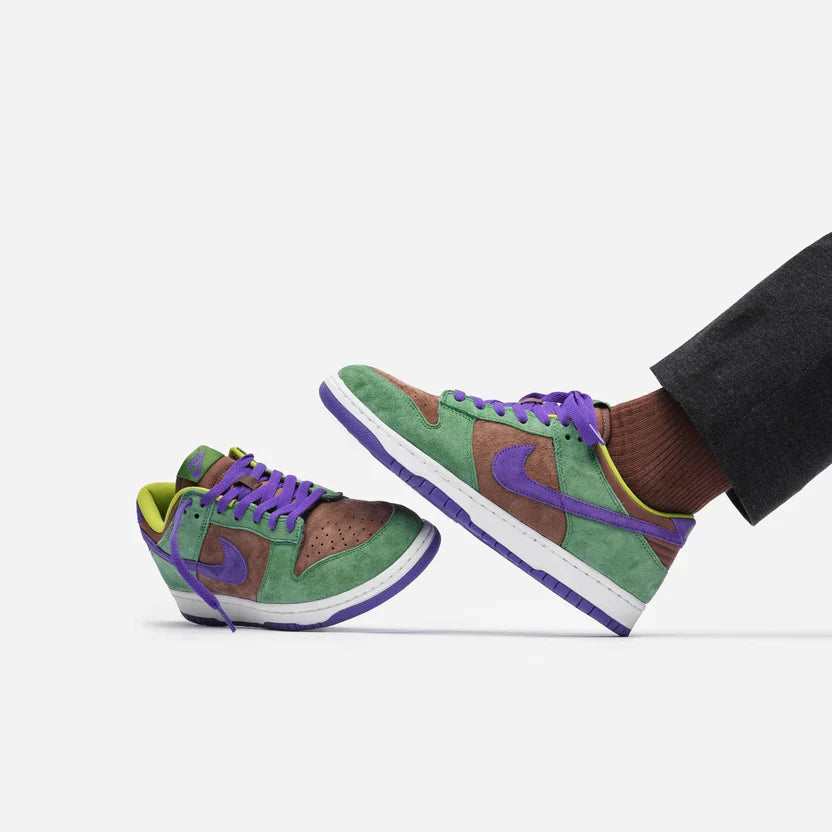 Tênis Nike Dunk Low "Veneer" Verde / Roxo - DA1469-200