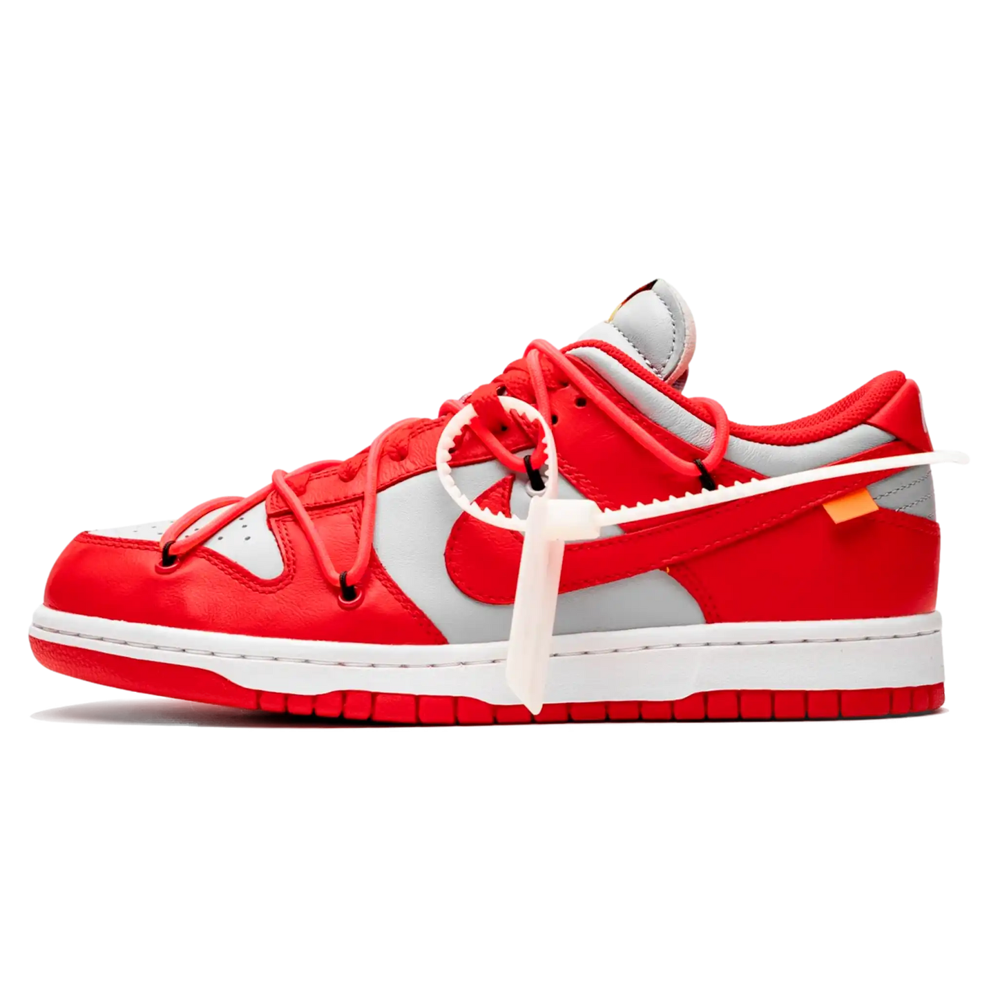 Tênis Nike Dunk Low x Off-White "University Red" Vermelho - CT0856-600