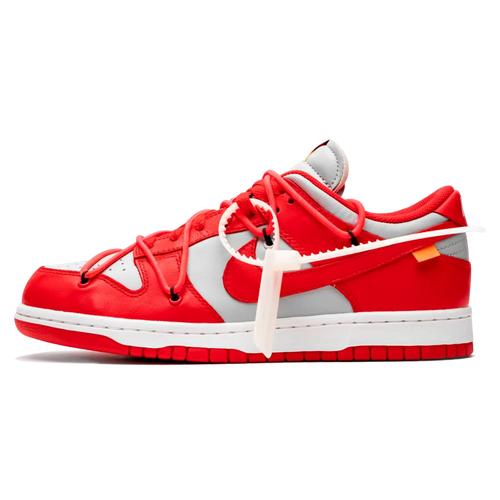 Tênis Nike Dunk Low x Off-White "University Red" Vermelho - CT0856-600