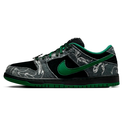 Tênis Nike Dunk Low SB "There Skateboards" Preto / Verde - HF7743-001