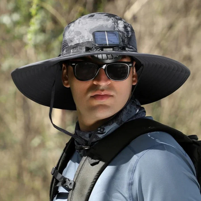 Chapéu com Ventilador SolarMax- Carregamento Solar e USB