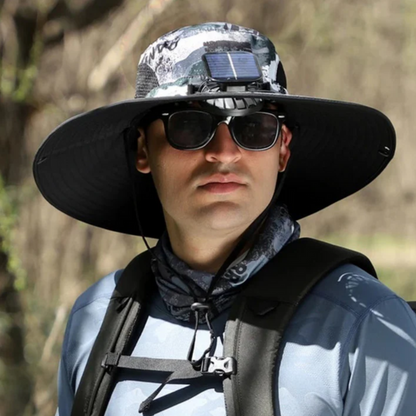 Chapéu com Ventilador SolarMax- Carregamento Solar e USB