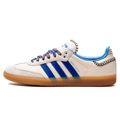 Tênis Adidas Samba x Wales Bonner "Wonder Clay Royal Blue" Creme / Azul - IH7756
