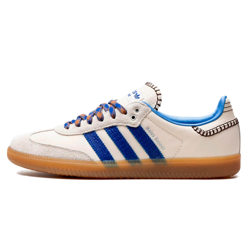 Tênis Adidas Samba x Wales Bonner "Wonder Clay Royal Blue" Creme / Azul - IH7756