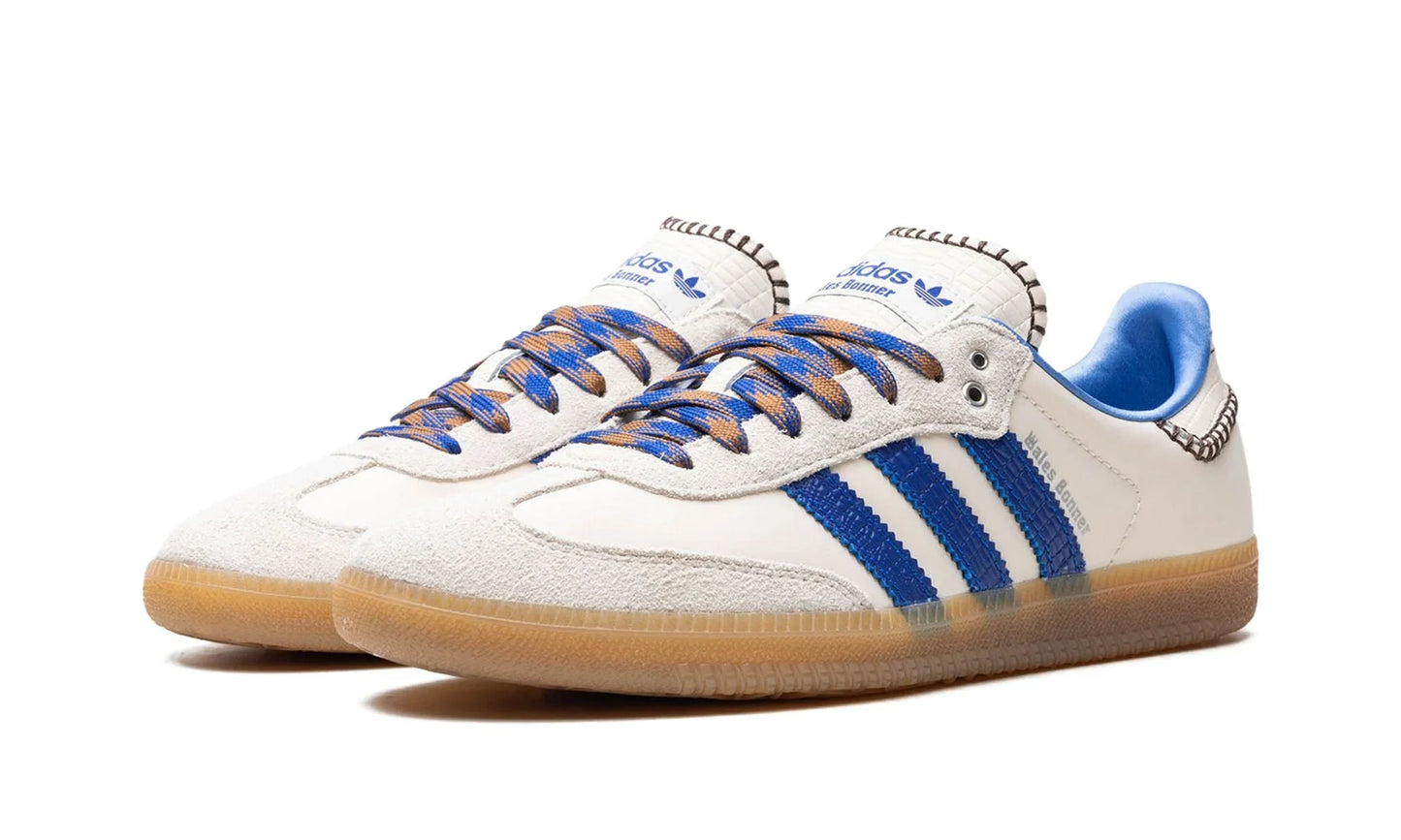 Tênis Adidas Samba x Wales Bonner "Wonder Clay Royal Blue" Creme / Azul - IH7756