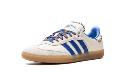 Tênis Adidas Samba x Wales Bonner "Wonder Clay Royal Blue" Creme / Azul - IH7756