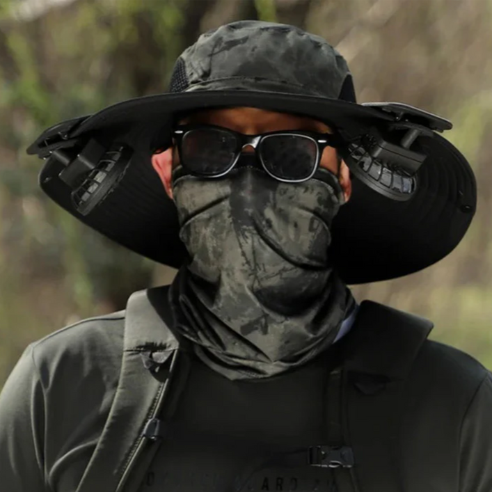 Chapéu com Ventilador SolarMax- Carregamento Solar e USB