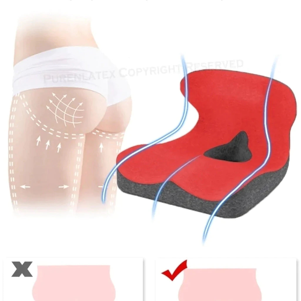 Almofada De Assento Ortopédico Com Espuma De Memória Casa (Almofadas de assento 1) Dm Stores 