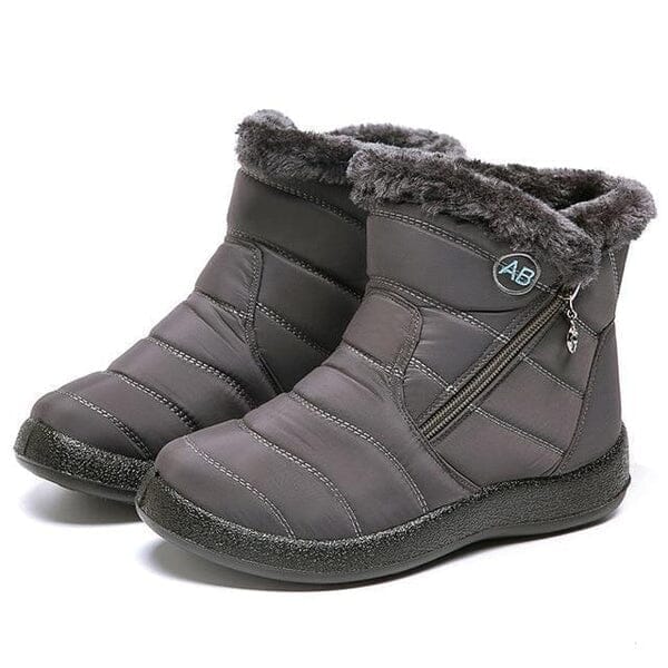AnneBe - Bota Confort Flex Aveludada Inverno Calçados (Bota Feminina 10) Dashui Cinza 35 
