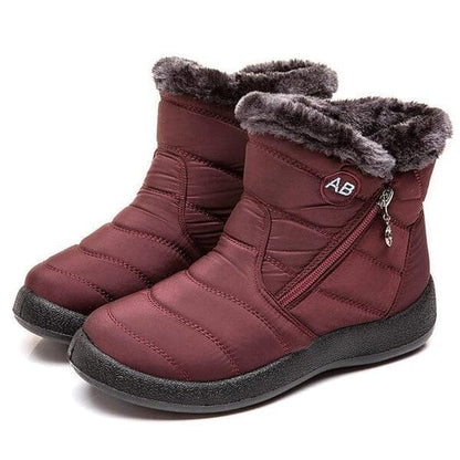 AnneBe - Bota Confort Flex Aveludada Inverno Calçados (Bota Feminina 10) Dashui Vermelho 35 