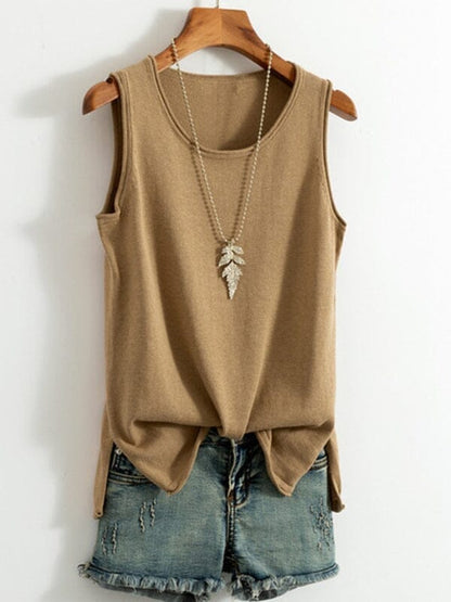 Blusa Regata Alana Roupas (Regata Feminina 1) Dashui Caramelo M 