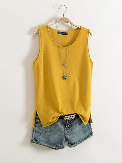 Blusa Regata Alana Roupas (Regata Feminina 1) Dashui Mostarda M 