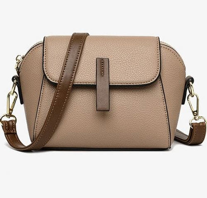 Bolsa de Couro Feminina Tiracolo - ChicEssence Joias & Acessórios (Bolsa 14) Dashui Caqui 