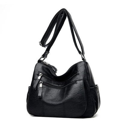 Bolsa de Couro Paris Joias & Acessórios (Bolsa 13) Dashui Preto 