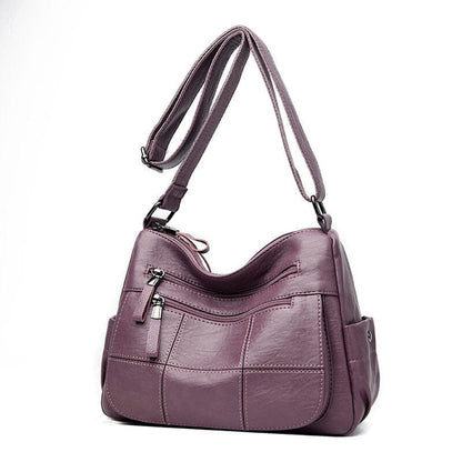 Bolsa de Couro Paris Joias & Acessórios (Bolsa 13) Dashui Roxo 