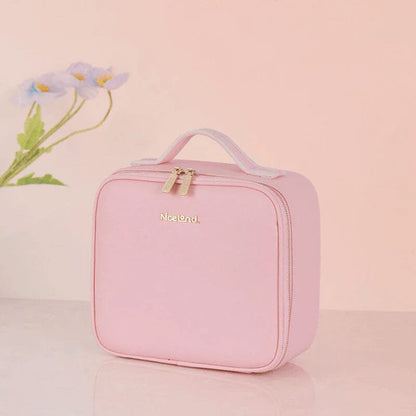 Bolsa para Maquiagem Make Pro com Espelho e Luz de Led Saúde & Beleza (Maquiagem 6) Dm Stores Rosa 