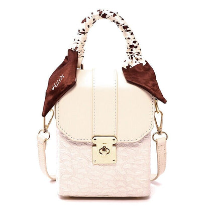 Bolsa Pequena Victoria Roupas (Bolsas 2) Dashui Branca e marrom 