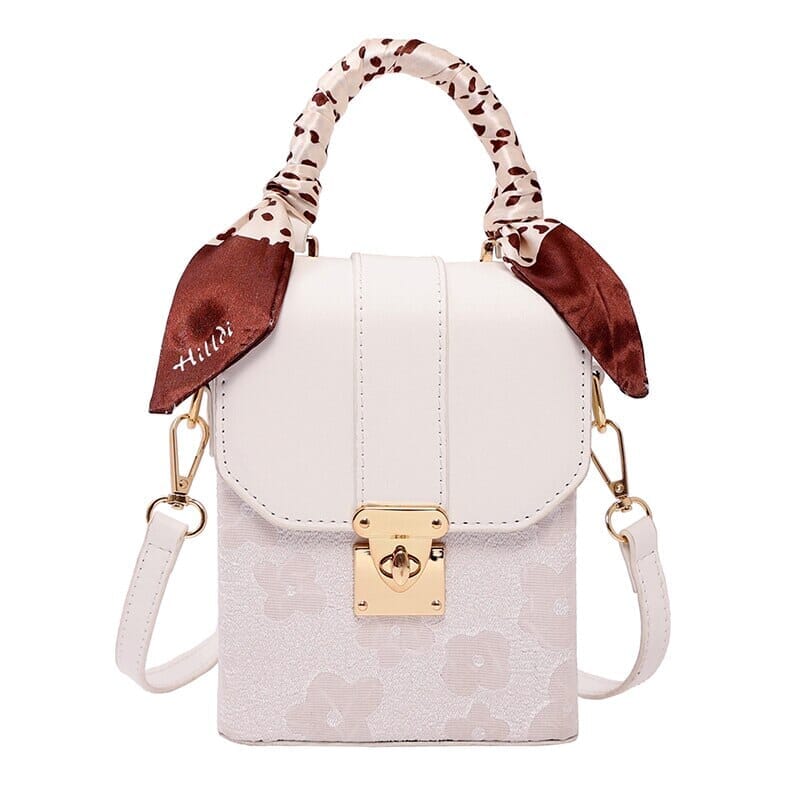 Bolsa Pequena Victoria Roupas (Bolsas 2) Dashui Branca Floral 
