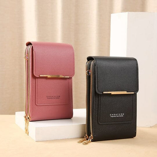 Bolsa Porta Celular Crossbody de Couro Legítimo Joias & Acessórios (Porta Celular 1) Dashui 