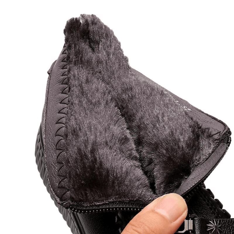 Bota de Inverno Impermeável com Interior Aveludado Hot Comfort Calçados (Bota Femina 10) Dashui 