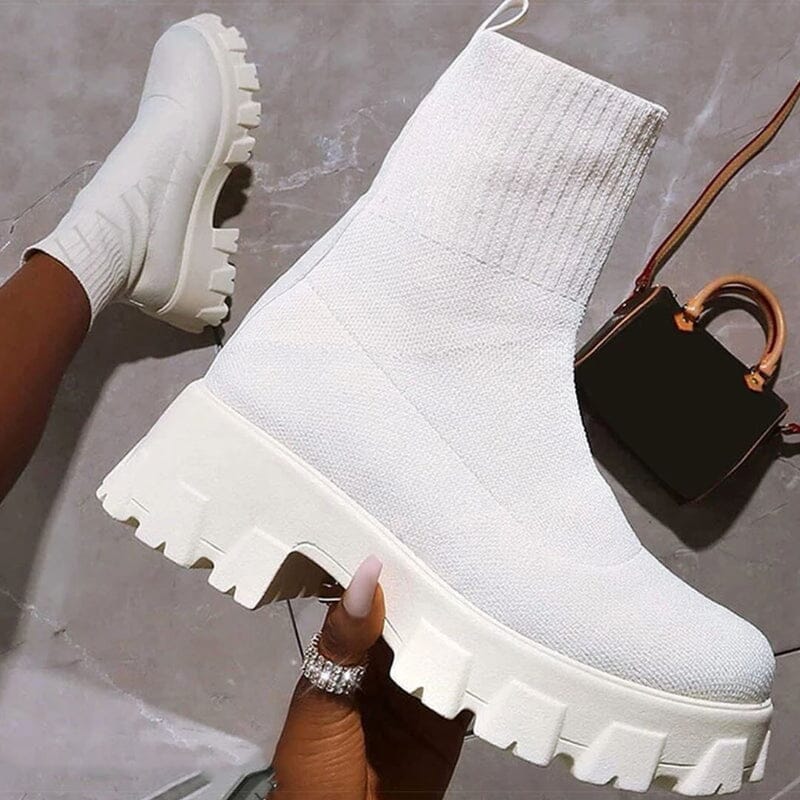 Bota Feminina Coturno Calçados (Bota Feminina 5) Dashui 