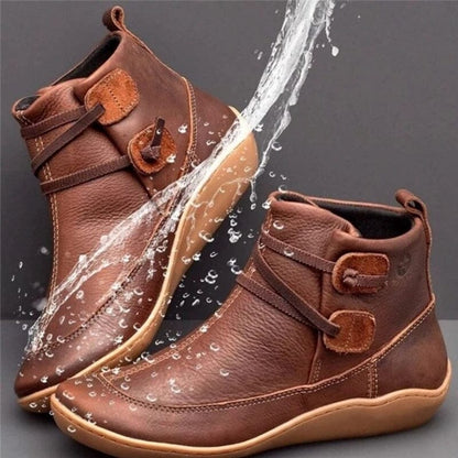 Bota Feminina de Couro Calçados (Bota Feminina 3) Dashui 