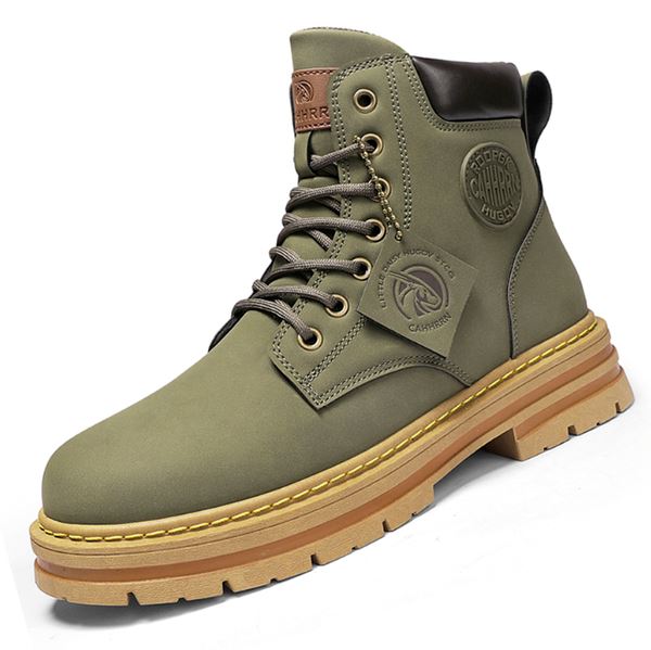 Bota Impermeável Iron Guard [Ultra Resistente] Camping & Trilha (Bota 1) Lojas Quinho 37 Verde Militar 
