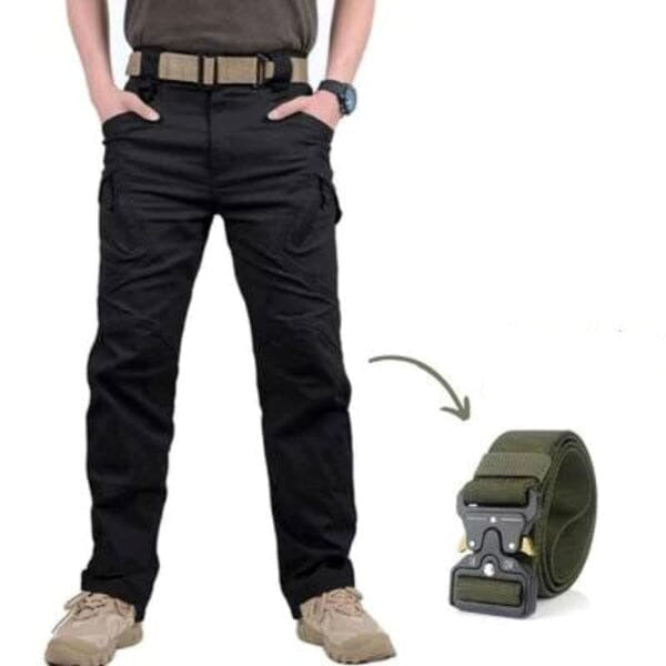 Calça Military Tactical Ultra Resistente e Impermeável + Cinto de BRINDE Roupas (Calças Militar 1) Dm Stores P Preto 