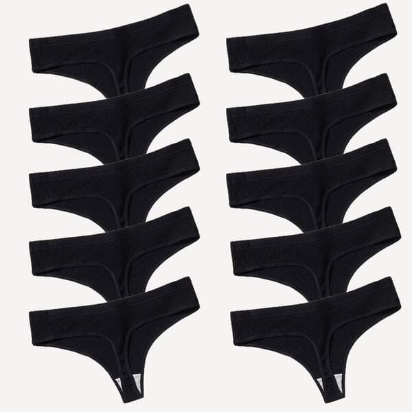 Calcinhas Fio Dental em Algodão - Compre 5 Leve 10 Roupas (Sutiãs e Calcinhas 5) Dashui Cores 3 P 10 peças