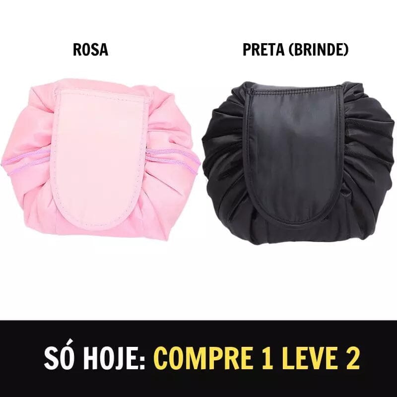 CosmeticBag - A Necessaire Definitiva (COMPRE 1 LEVE 2) Saude & Beleza (Cosméticos 1) Dashui Rosa + Preto 