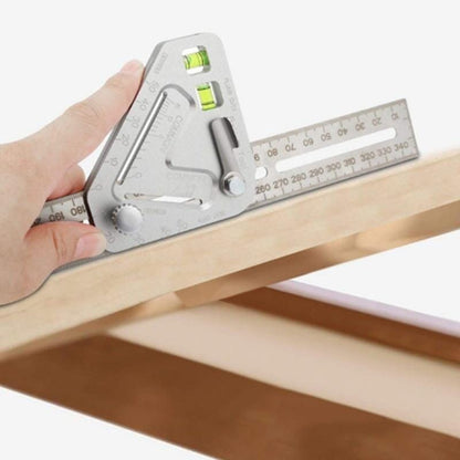 Esquadro Ajustável de Alumínio Multifuncional Com Nível Ferramentas (Esquadro 1) Dashui 