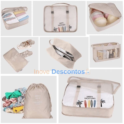 Kit de Bolsas Organizadoras à Prova D'Água 8 Peças Joias & Acessórios (Bolsa 2) Dashui 