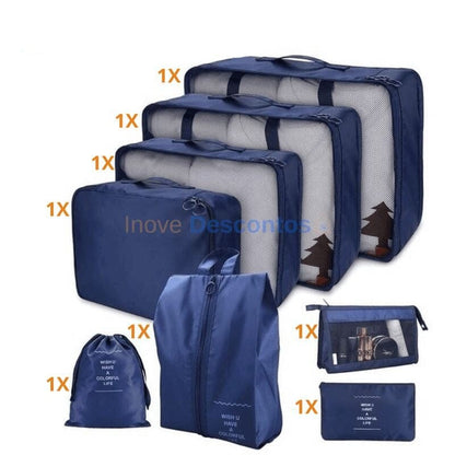 Kit de Bolsas Organizadoras à Prova D'Água 8 Peças Joias & Acessórios (Bolsa 2) Dashui 