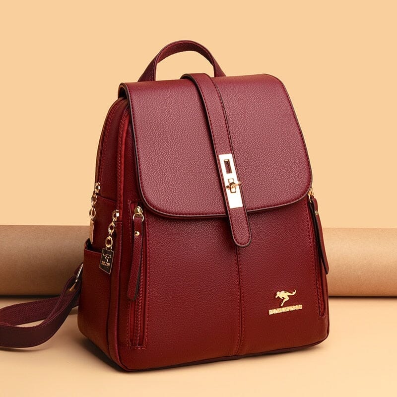 Mochila de Couro Feminina Roupas (Bolsa Feminina 3) Dashui 