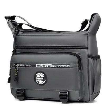 Mochila de Ombro Masculina À Prova d'Água - AquaShield Joias & Acessórios (Mochila 1) Dashui Cinza 