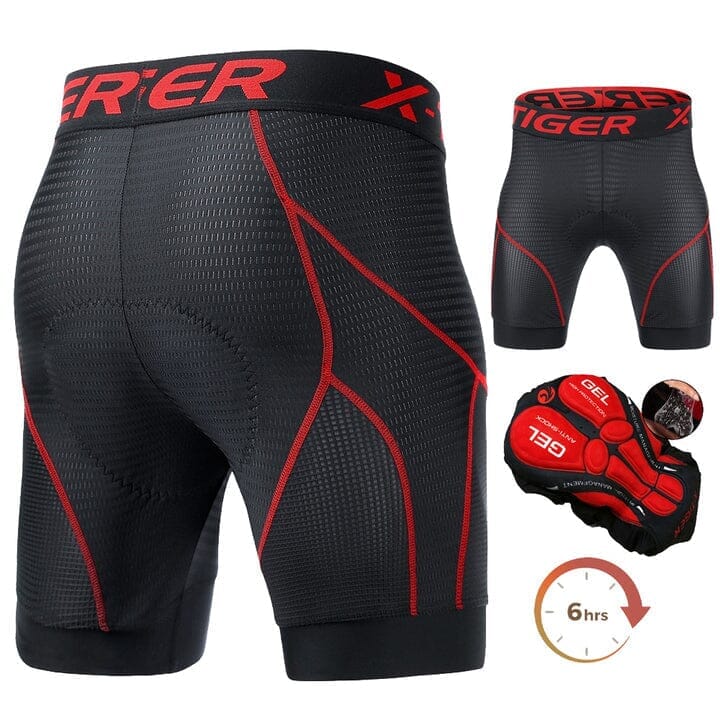 Short Ultragel X-Tiger Esportes (Roupas de Ciclismo 2) Dashui P Vermelho 