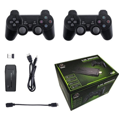Super Game Stick Retrô - 10.000 Jogos 4K + 2 Controles Eletrônicos (Videogame 1) Dashui 