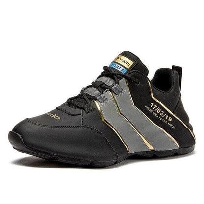 Tênis De Couro Vector Calçados (Tênis Masculino 1) Dashui Preto e Cinza 37 