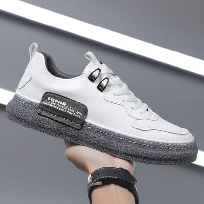 Tênis Triunf Casual Em Couro Genuíno Calçados (Tênis Masculino 6) Dashui Branco 38 